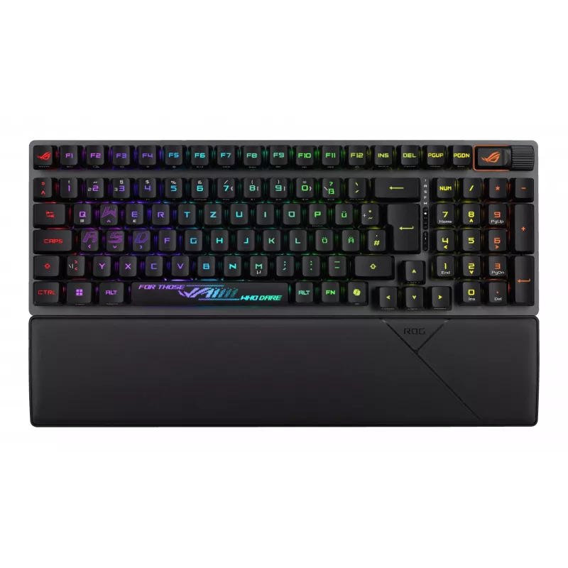 ASUS ROG Strix Scope II 96 RX Wireless klaviatuur Gaming USB + RF Wireless + Bluetooth Must