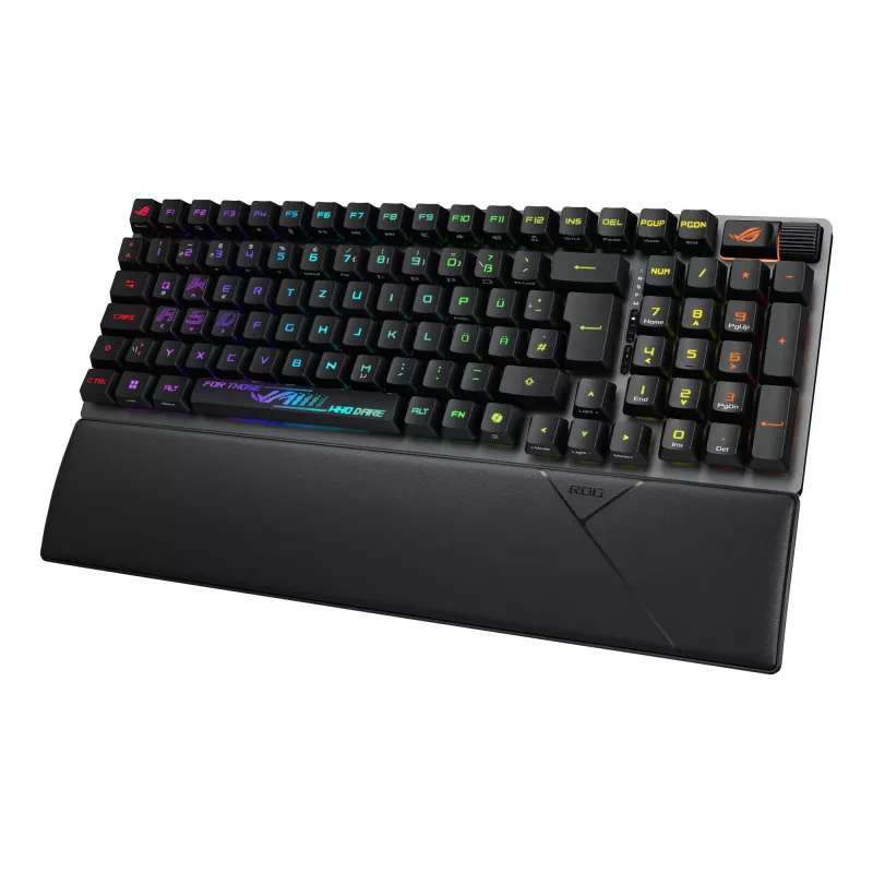ASUS ROG Strix Scope II 96 RX Wireless klaviatuur Gaming USB + RF Wireless + Bluetooth Must