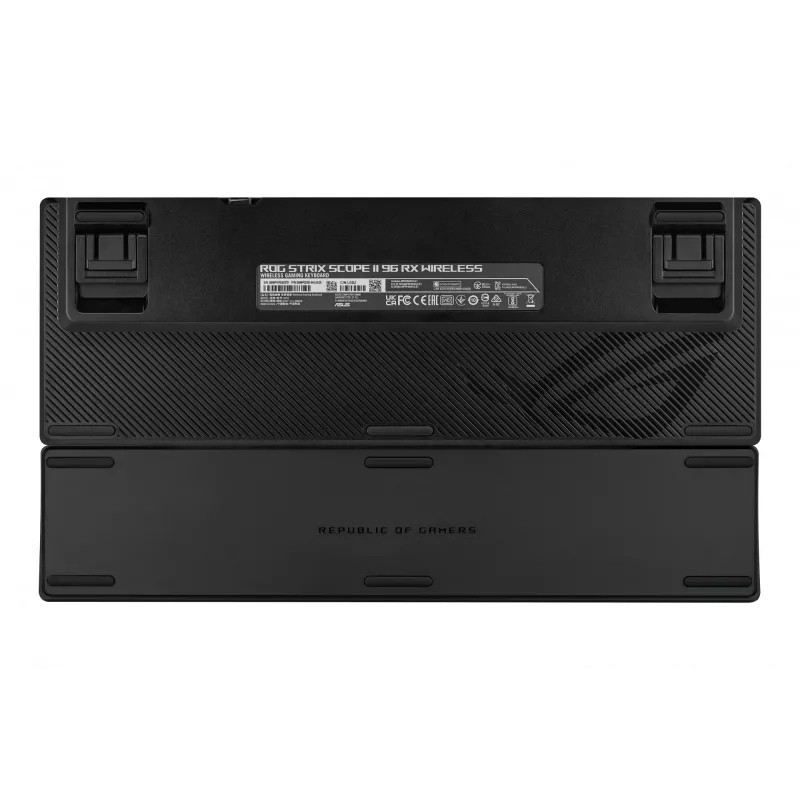 ASUS ROG Strix Scope II 96 RX Wireless klaviatuur Gaming USB + RF Wireless + Bluetooth Must