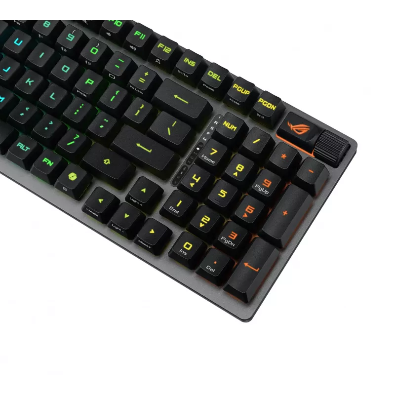 ASUS ROG Strix Scope II 96 RX Wireless klaviatuur Gaming USB + RF Wireless + Bluetooth Must
