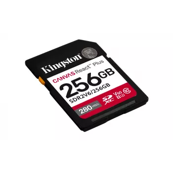 Kingston Technology 256GB Canvas React Plus SDXC UHS-II 280R/150W U3 V60 Full HD/4K jaoks