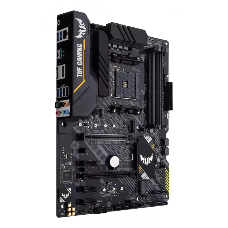 Emaplaat ASUS TUF GAMING B450-PLUS II ATX, AMD B450, Socket AM4, 4×DIMM DDR4, 128GB, 1×M.2, 6×SATA, HDMI 2.0b, DP1.2, Gigabit LAN