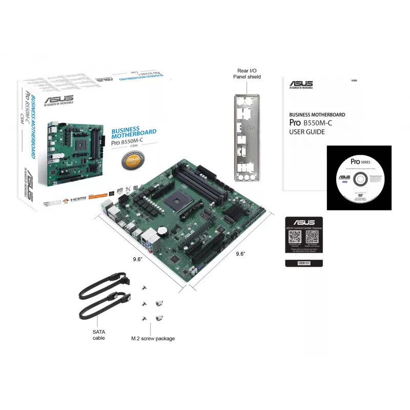 Emaplaat ASUS PRO B550M-C/CSM AMD B550 Socket AM4 micro ATX