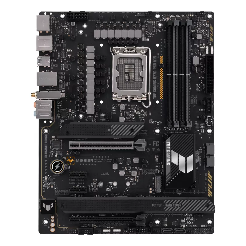 Emaplaat ASUS TUF GAMING H770-PRO WIFI — Intel H770, LGA 1700, ATX, DDR5, 4x DIMM, 128 GB, Wi‑Fi 6, 2,5Gb LAN, 4x M.2