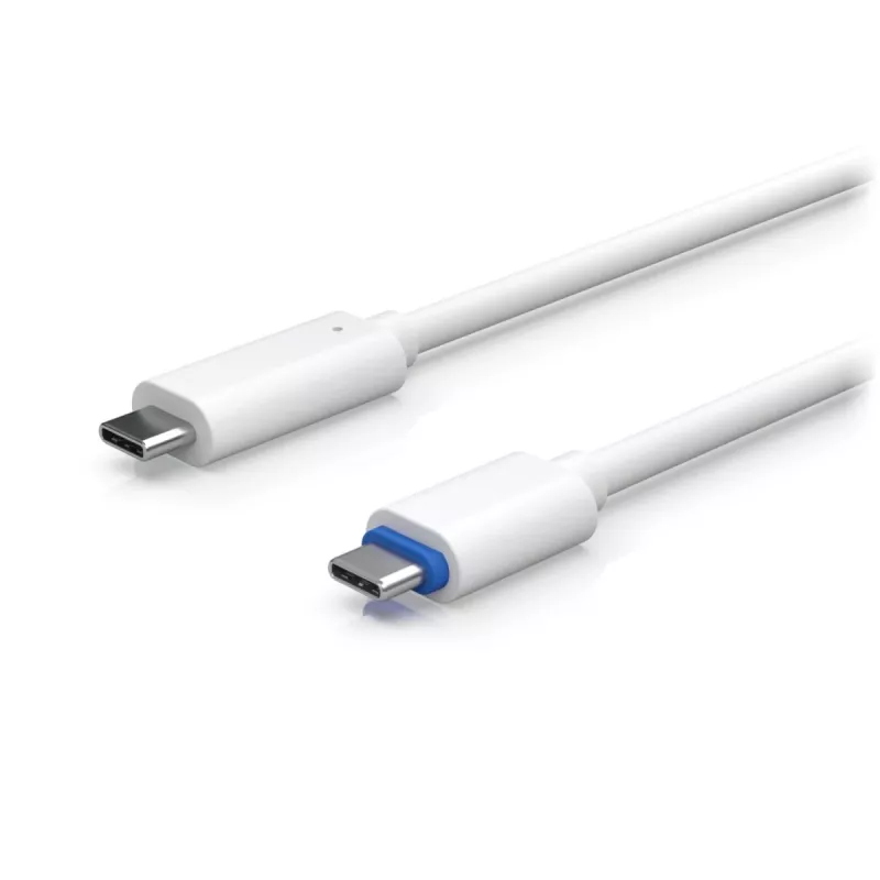 PoE adapter UBIQUITI UACC-ADAPTER-POE-USBC — 48V sisend, 5V 0,25A väljund, kompaktne 30,4×30,4×95mm, valge