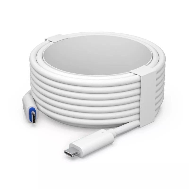 PoE adapter UBIQUITI UACC-ADAPTER-POE-USBC — 48V sisend, 5V 0,25A väljund, kompaktne 30,4×30,4×95mm, valge