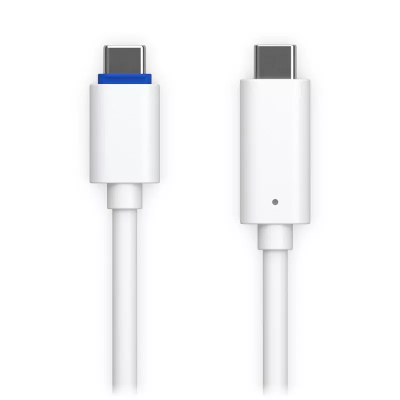 PoE adapter UBIQUITI UACC-ADAPTER-POE-USBC — 48V sisend, 5V 0,25A väljund, kompaktne 30,4×30,4×95mm, valge
