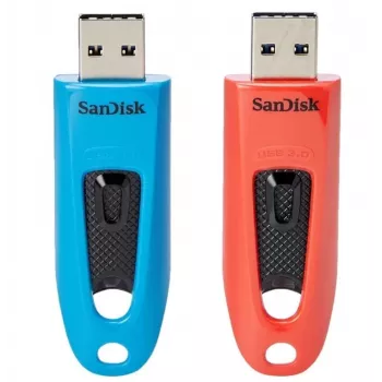 WESTERN DIGITAL SanDisk Cruzer Ultra - 64GB USB-mälupulk - USB 3.0 - Punane kaksikpakend