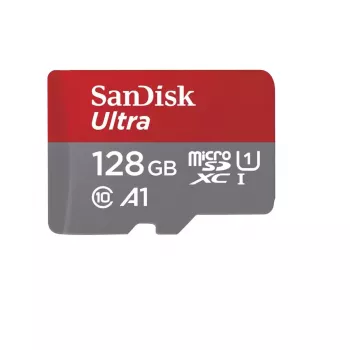 Flash Memory SanDisk 128GB MicroSDXC UHS-I Class 10 SDSQUAB-128G-GN6FA