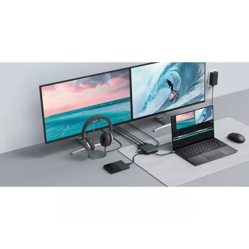 Targus HD USB4 mobiilne dokk juhtmega must