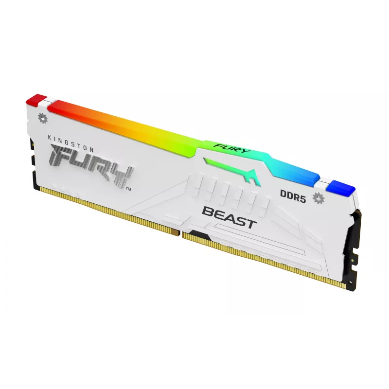 Kingston Technology FURY Beast 64GB 6000MT/s DDR5 CL36 DIMM (2 komplekti) Valge RGB EXPO