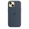 Cover Apple iPhone 15 Silicone Case with MagSafe Storm Blue