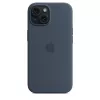 Cover Apple iPhone 15 Silicone Case with MagSafe Storm Blue