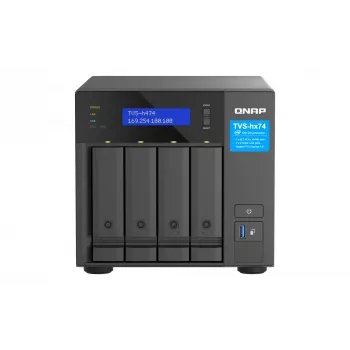 QNAP TVS-H474 NAS Tower Intel® Pentium® G7400 8 GB DDR4 0 TB QuTS hero Must