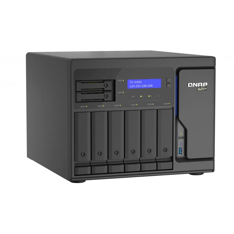 QNAP TS-h886 NAS torn Intel® Xeon® D D-1602 8 GB DDR4 0 TB QuTS hero Must