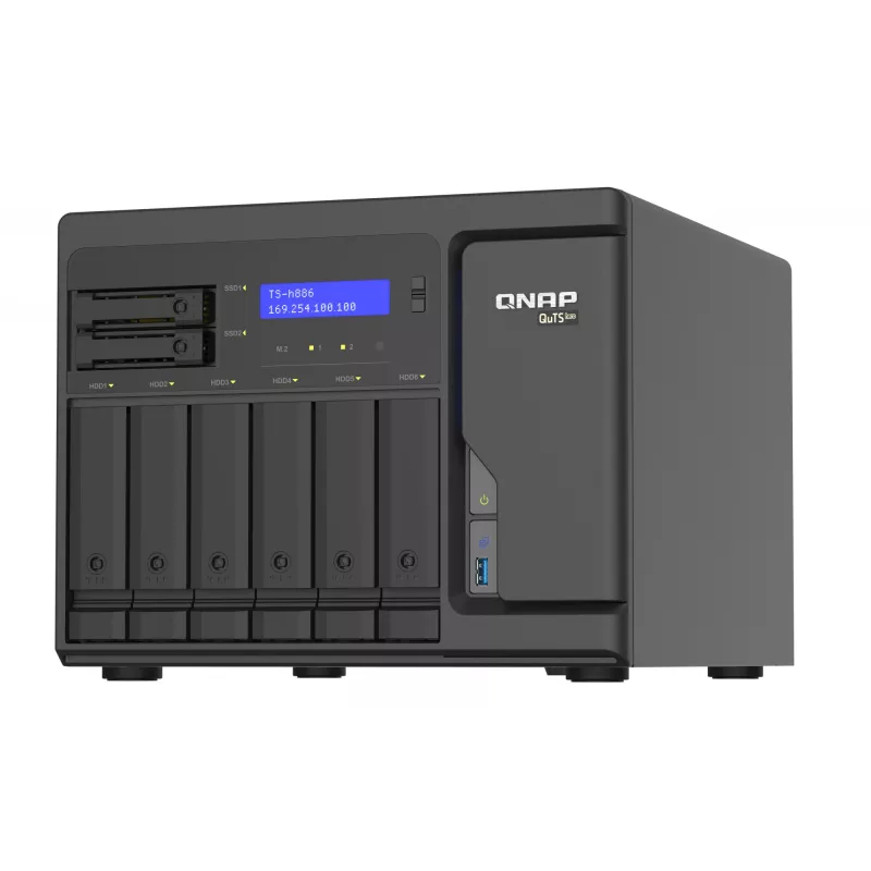 QNAP TS-h886 NAS torn Intel® Xeon® D D-1602 8 GB DDR4 0 TB QuTS hero Must