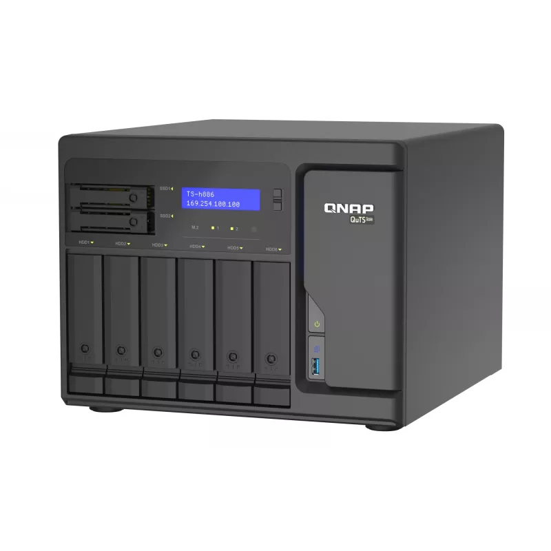 QNAP TS-h886 NAS torn Intel® Xeon® D D-1602 8 GB DDR4 0 TB QuTS hero Must