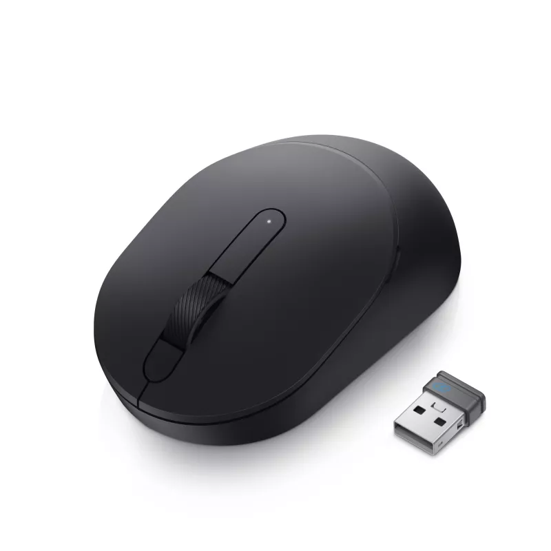 DELL Mobile Wireless Mouse – MS3320W - Must, kahekäeline, optiline, RF-juhtmevaba + Bluetooth, 1600 DPI, must
