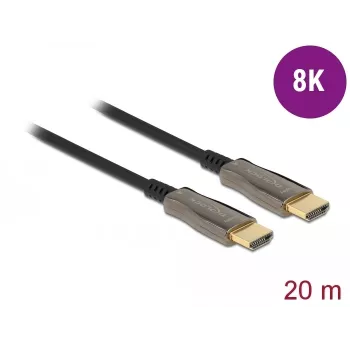 DELOCK Active Optical HDMI kaabel - A Male - A Male - 8K 60 Hz - 20m - Must