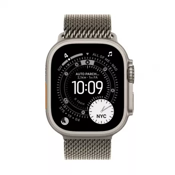 APPLE Watch Ultra 3 (2025) 5G 49mm naturaalne titaankorpus naturaalse titaanist Milanese Loop S-ga