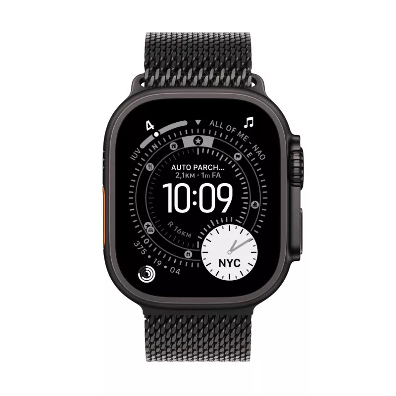 APPLE Watch Ultra 3 GPS + Cellular 49mm musta titaanist korpusega musta titaanist Milani aasaga (väike)