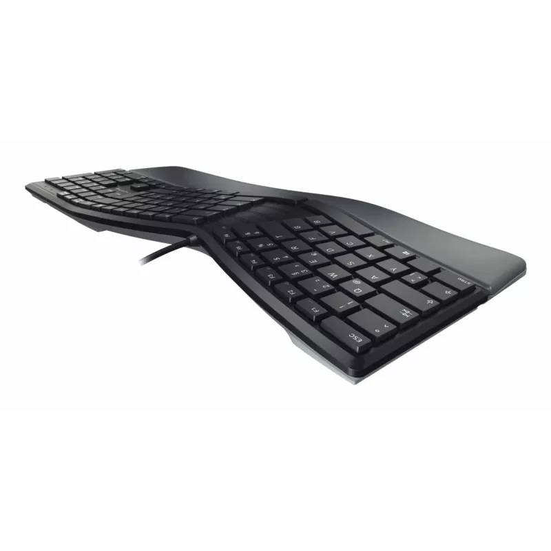 CHERRY KC 4500 ERGO klaviatuur Universaalne USB AZERTY Belgia Must