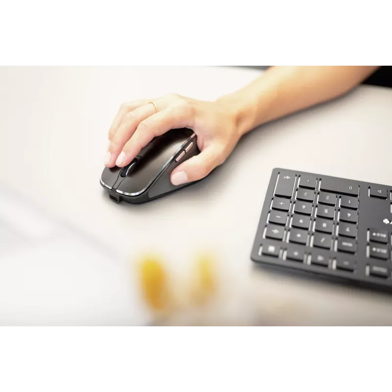 CHERRY DW 9500 SLIM klaviatuur Hiir kaasas Universaalne RF juhtmevaba + Bluetooth QWERTY Inglise Must, Hall