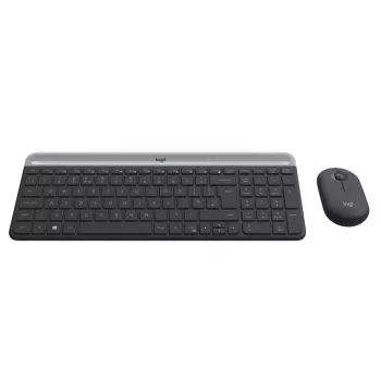 LOGITECH Slim juhtmeta klaviatuuri ja hiire komplekt MK470 - grafiit - AZERTY Belgia