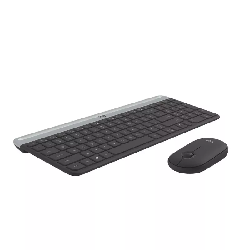 LOGITECH Slim juhtmeta klaviatuuri ja hiire komplekt MK470 - grafiit - AZERTY Belgia