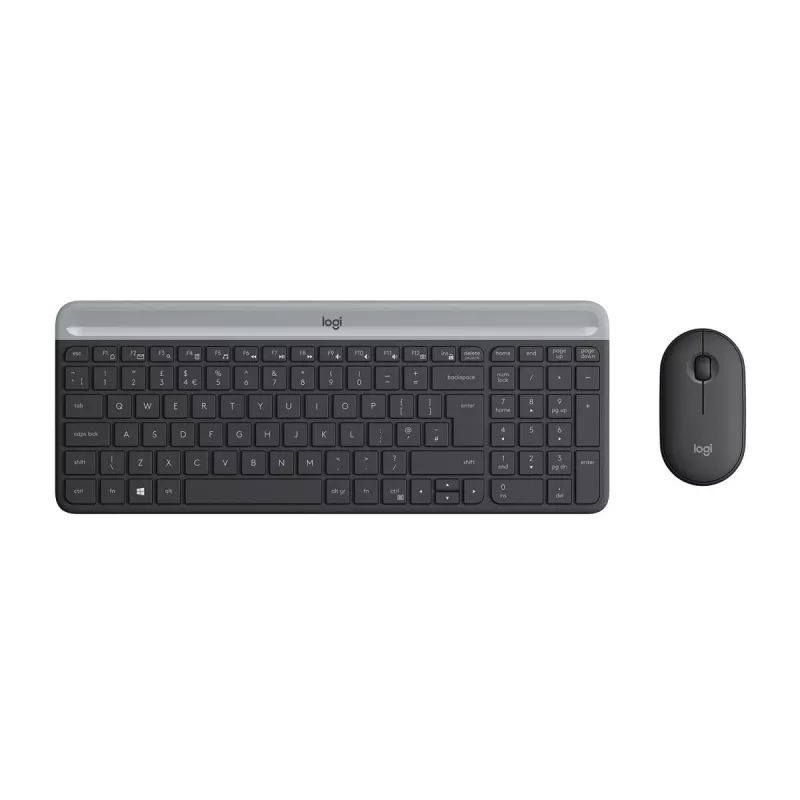 LOGITECH Slim juhtmeta klaviatuuri ja hiire komplekt MK470 - grafiit - AZERTY Belgia