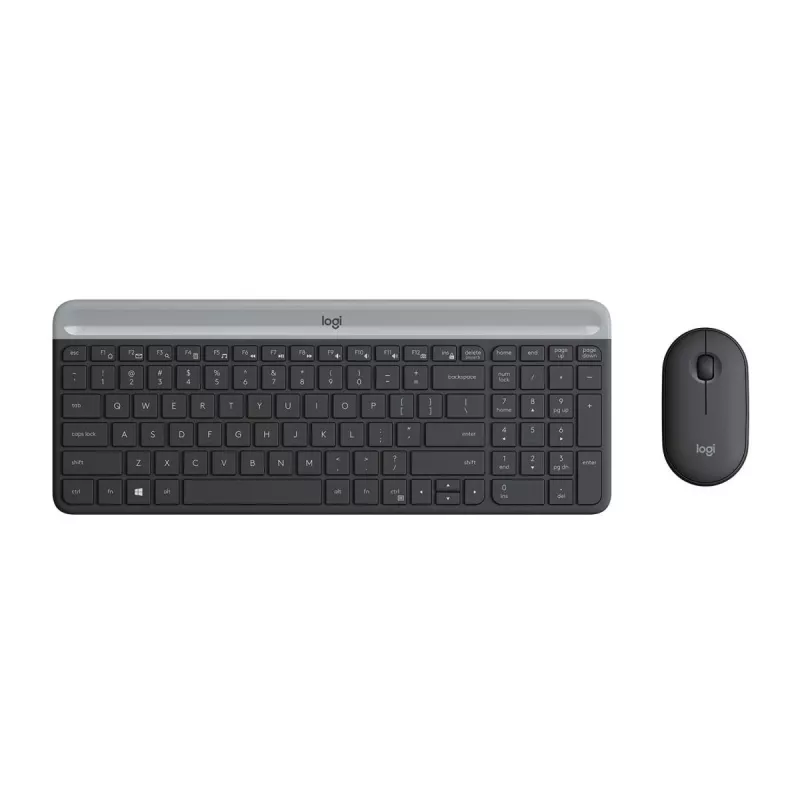 LOGITECH Slim juhtmeta klaviatuuri ja hiire komplekt MK470 - grafiit - AZERTY Belgia