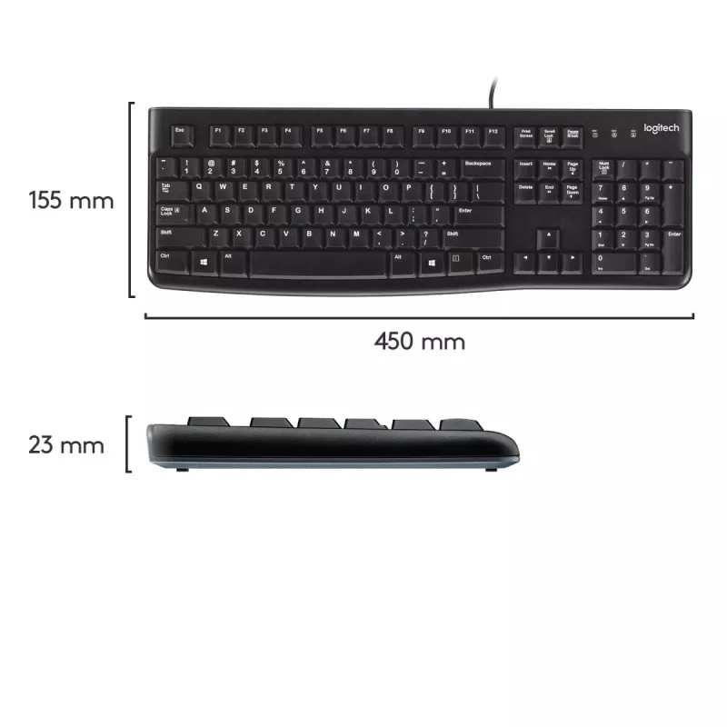 LOGITECH Klaviatuur K120 - Azerty Belgia