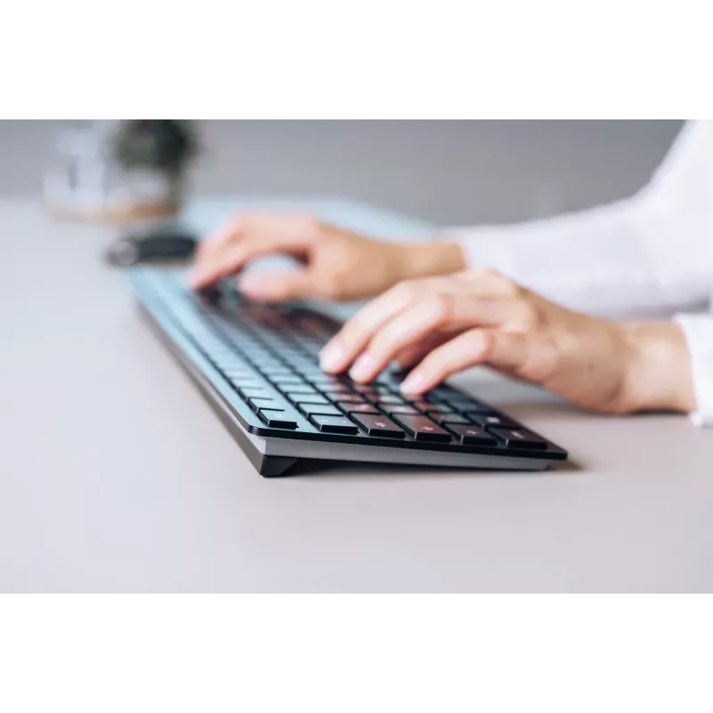 CHERRY KW 9100 SLIM klaviatuur Universaalne RF juhtmevaba + Bluetooth QWERTY Inglise must