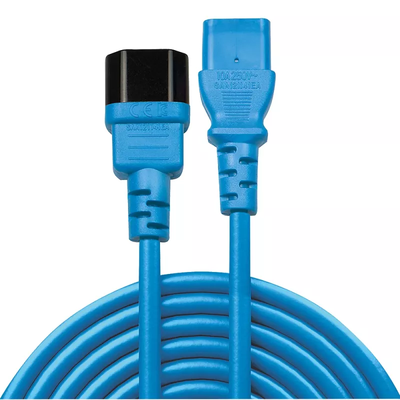 Lindy 2 m IEC pikenduskaabel, sinine