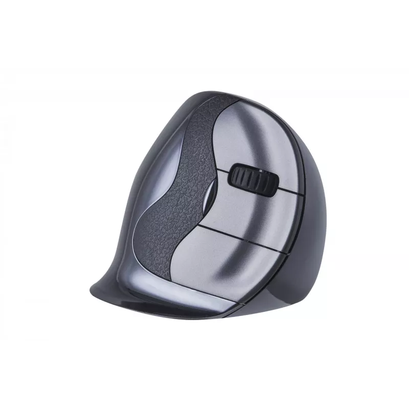 BakkerElkhuizen Evoluent D Medium Wireless, paremakäeline, vertikaalne disain, laser, RF juhtmevaba, 3200 DPI, must
