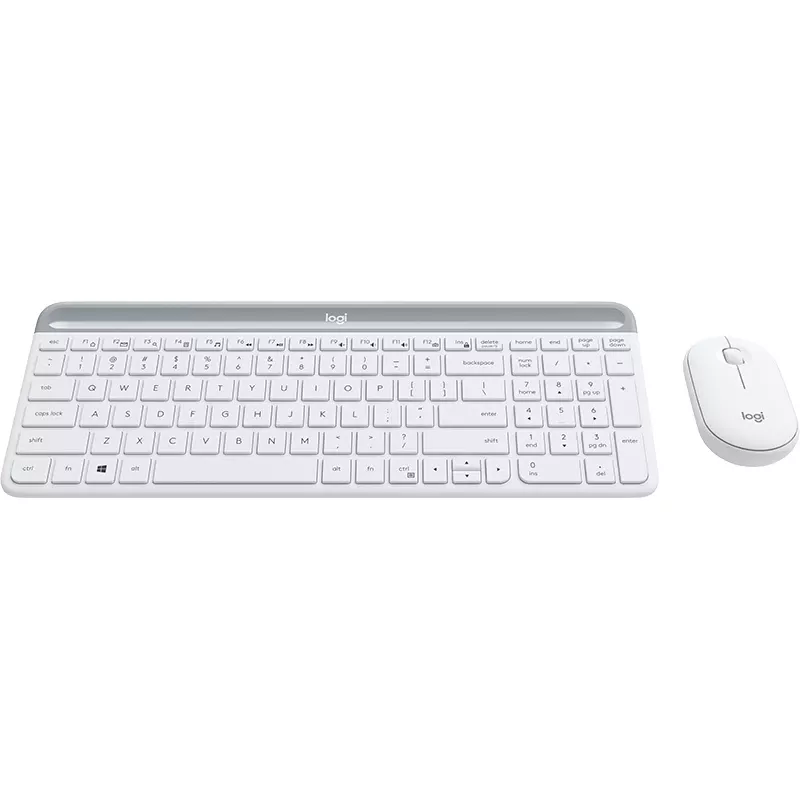 LOGITECH Slim juhtmeta klaviatuuri ja hiire komplekt MK470 - valge - QWERTZ GE