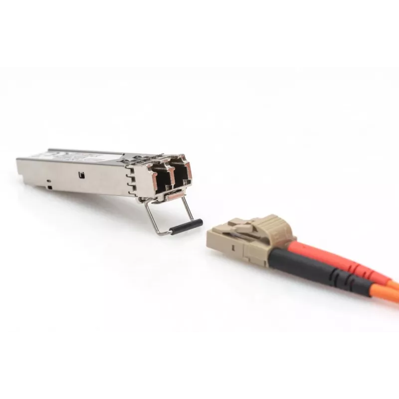 DIGITUS 1.25 Gbps SFP-moodul, kuni 550 m multimood, LC duplekspistik, tööstuslik versioon 1000Base-SX, 850 nm