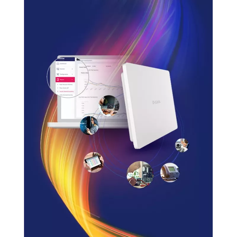 D-Link AX3000 Wi-Fi 6 kaheribaline PoE välipääsupunkt, 2,4 GHz, 5 GHz, 3000 Mbit/s, 64-bitine WEP, 128-bitine WEP, SSID, WEP, WPA, WPA2, WPA3, 10,100,1000,2500 Mbit/s