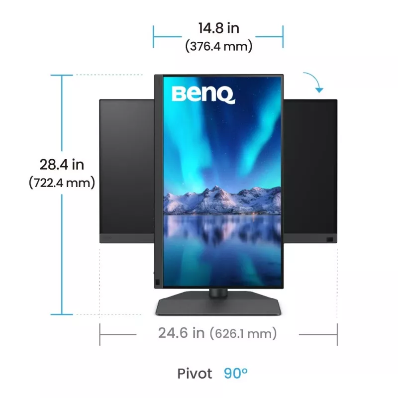 BenQ SW242Q arvutimonitor 61,2 cm (24,1 tolli) 2560 x 1600 pikslit WQXGA LED must