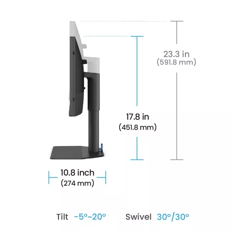BenQ SW242Q arvutimonitor 61,2 cm (24,1 tolli) 2560 x 1600 pikslit WQXGA LED must