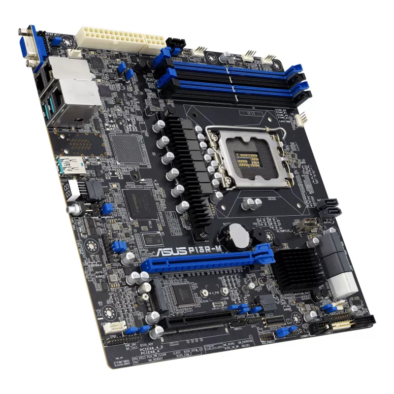 Emaplaat ASUS P13R-M Intel C262 LGA 1700 micro ATX, DDR5, 4 DIMM, 128GB, 8x SATA III, 1x M.2, 2x LAN