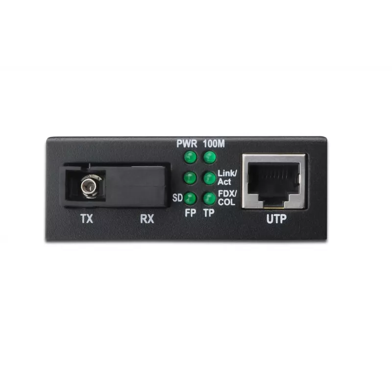 DIGITUS Meediakonverter, Singlemode, BiDi, WDM Gigabit Ethernet, Tx1310nm / Rx1550nm SC pesa, Kuni 20km