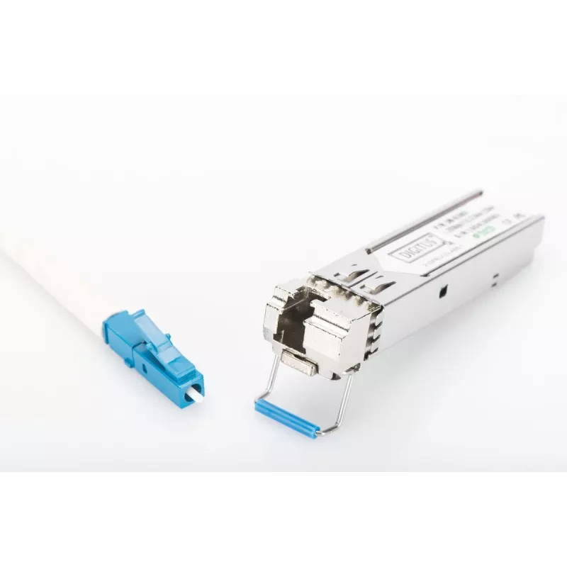DIGITUS 1,25 Gbps BiDi WDM SFP-moodul, kuni 20 km, DDM-toega, Singlemode, LC Simplex pistik 1000Base-LX, Tx1310nm/Rx1550nm
