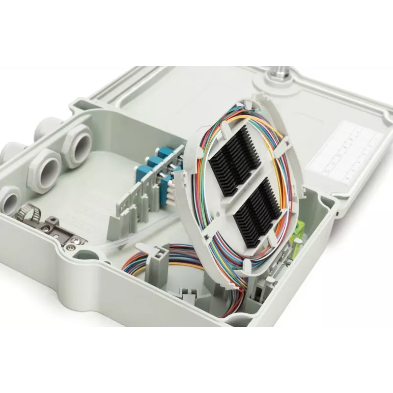 Digitus FTTH/FTTB jaotuskarp monteeritud OS2 12 kiudu LC/PC
