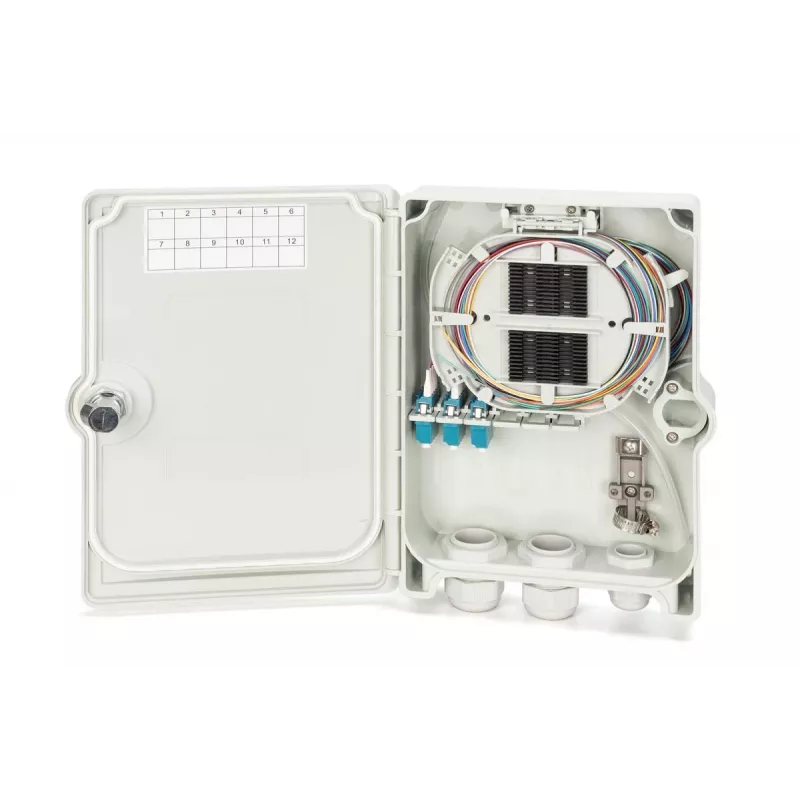 Digitus FTTH/FTTB jaotuskarp monteeritud OS2 12 kiudu LC/PC