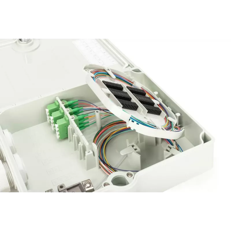 DIGITUS FTTH jaotuskarp - Singlemode LC-APC eelmonteeritud sidurite ja kiudjätkudega