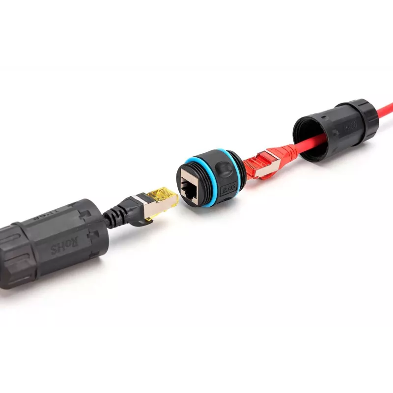 Võrgukaabel Digitus DN-93905-OD RJ45 isane RJ45 emane CAT 6A 1m Must