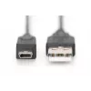 DIGITUS USB 2.0 ühenduskaabel, tüüp A - mini B (5pin) M/M, 1m USB 2.0 ühilduv must