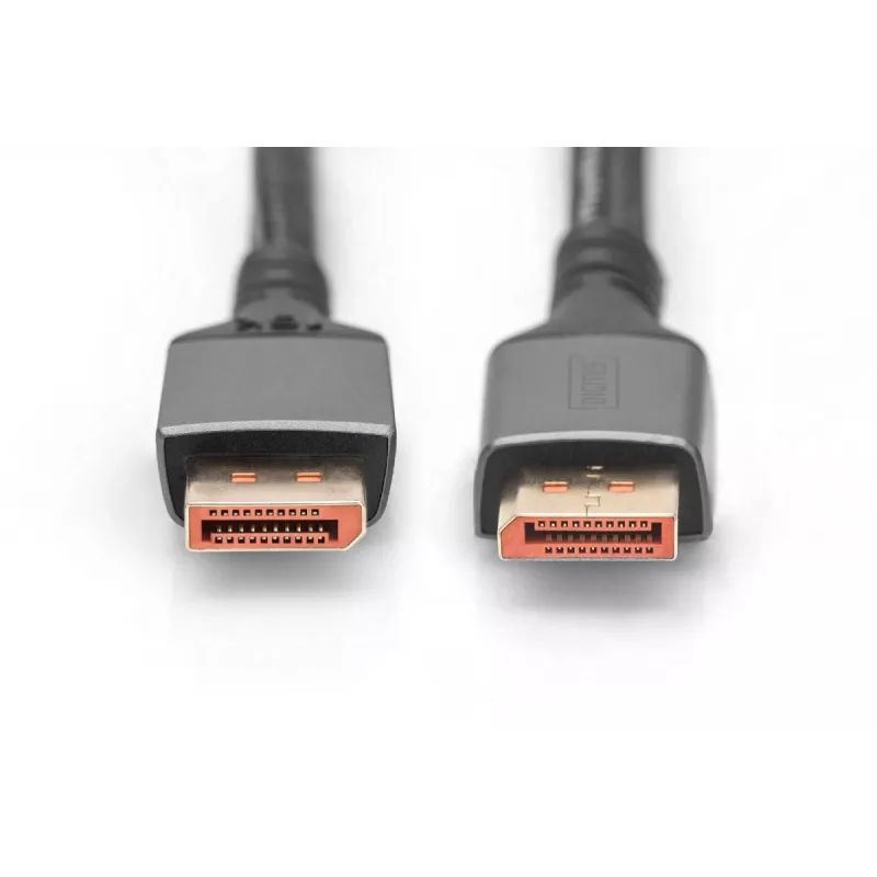 DIGITUS PREMIUM DisplayPort 2.1 ühenduskaabel - M/M 1m 16K UHD 80G alumiiniumkorpuses