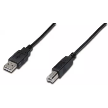 DIGITUS USB-ühenduskaabel, tüüp A - B M/M, 3m USB 2.0 sobiv Must